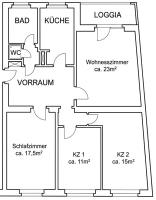 4-Zimmer-Wohnung mieten in Linz – 107 m², € 1.357 – Bild 8 von 8