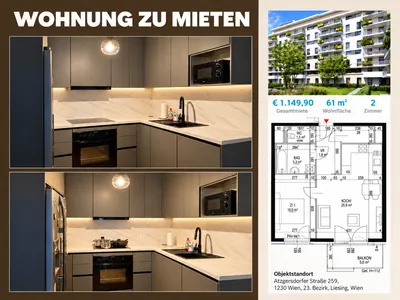 2-Zimmer-Wohnung mieten in Wien – 61 m², € 1.150 – Bild 7 von 7