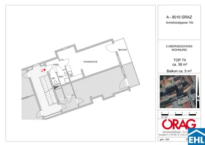 1-Zimmer-Wohnung mieten in Graz – 38,31 m², € 595 – Bild 7 von 7