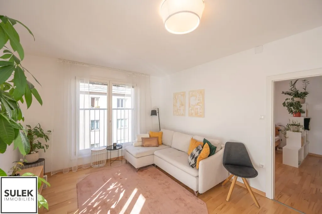 Helle, klimatisierte Stadtwohnung: 2 Zimmer + Küche + West-Balkon nahe U1 – pohled 3