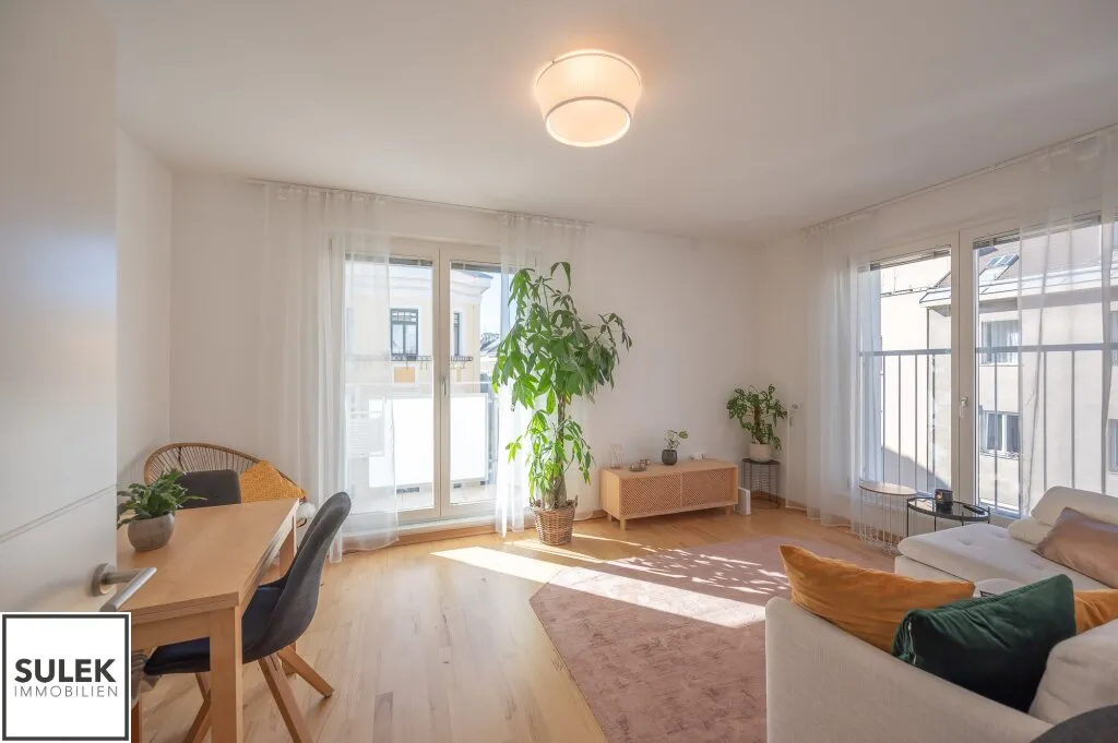 Helle, klimatisierte Stadtwohnung: 2 Zimmer + Küche + West-Balkon nahe U1 – pohled 2