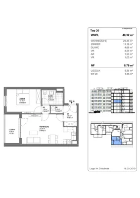 2-Zimmer-Wohnung mieten in Wien – 48,32 m², € 945 – Bild 15 von 15