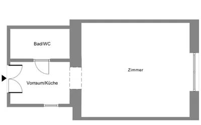 1-Zimmer-Gewerbeimmobilie mieten in Wien – 31 m², € 459 – Bild 8 von 8