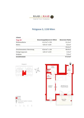 2-Zimmer-Wohnung kaufen in Wien – 41,14 m², € 260.000 – Bild 20 von 23