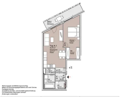 2-Zimmer-Wohnung kaufen in Wien – 55,76 m², € 349.000 – Bild 12 von 12