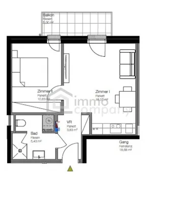 2-Zimmer-Wohnung kaufen in Linz Land – 38 m², € 183.000 – Bild 13 von 15
