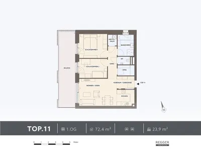3-Zimmer-Wohnung kaufen in Villach – 72,4 m², € 449.000 – Bild 5 von 5