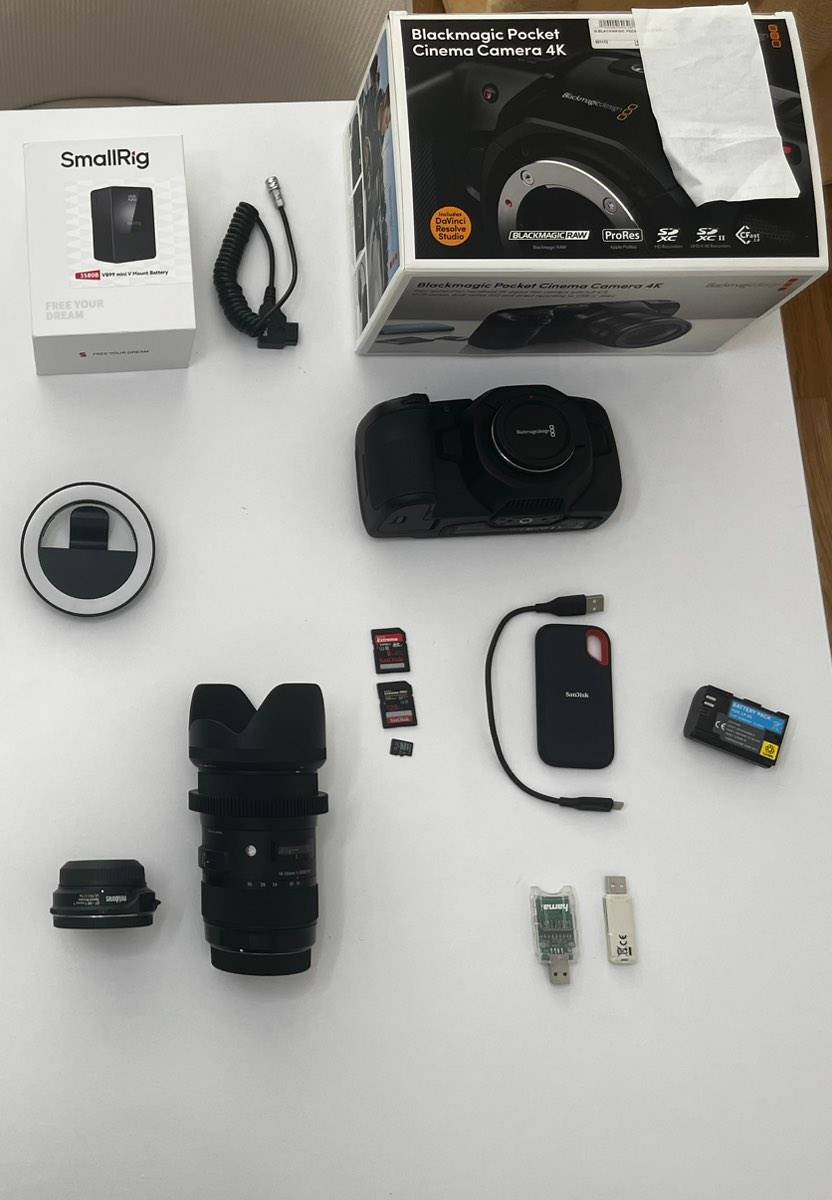 BMPCC 4K + Sigma 18-35 + Metabones Speedbooster + Rig + SSD 1TB Komplettset