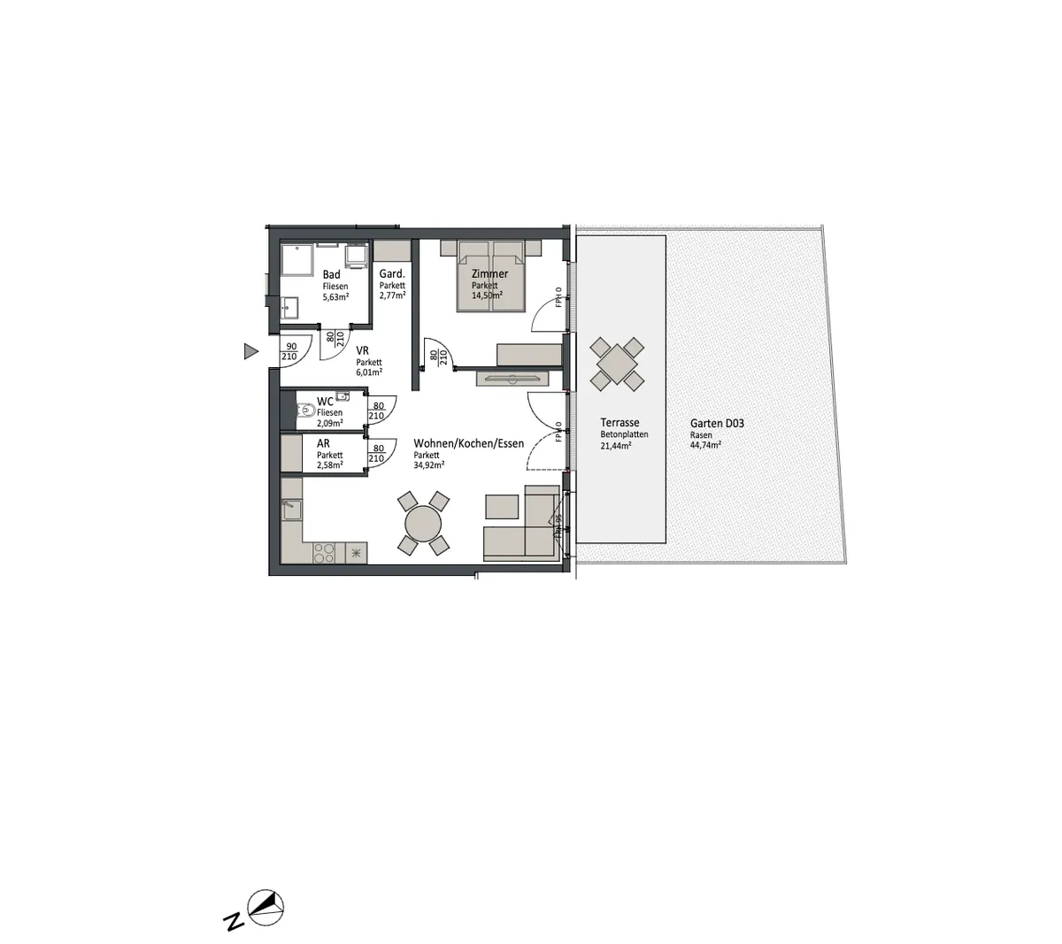 Wohnung – Villach-Völkendorf - Ansicht 2
