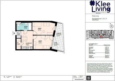 2-Zimmer-Wohnung mieten in Wien – 53,34 m², € 985 – Bild 8 von 8