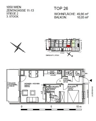 2-Zimmer-Wohnung mieten in Wien – 49,86 m², € 1.142 – Bild 12 von 13