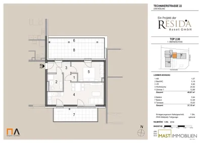 2-Zimmer-Wohnung kaufen in Mödling – 49,87 m², € 325.000 – Bild 18 von 18