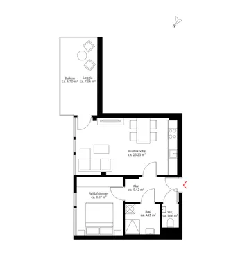 2-Zimmer-Wohnung mieten in Wien – 45 m², € 1.498 – Bild 11 von 12
