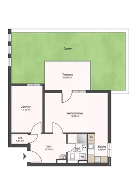 2-Zimmer-Wohnung mieten in Mödling – 49,56 m², € 950 – Bild 8 von 9