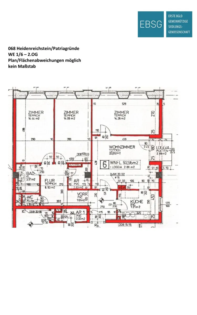 Freundliche Familienwohnung mit Loggia im 2. OG – pohled 2