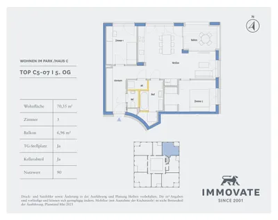 3-Zimmer-Wohnung mieten in Graz – 70,33 m², € 1.000 – Bild 10 von 10
