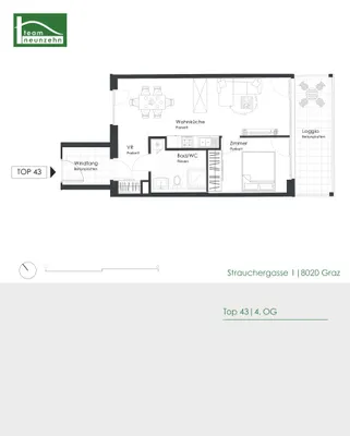 2-Zimmer-Wohnung mieten in Graz – 49,96 m², € 899 – Bild 21 von 21