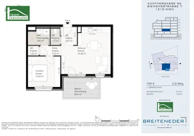 Immobilie kaufen in Wien – 47,74 m², € 299.000 – Bild 14 von 14