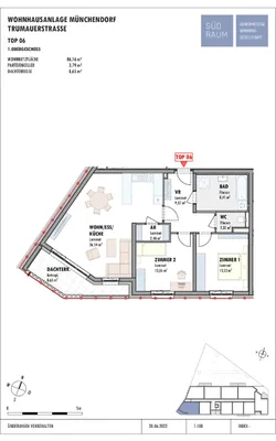 3-Zimmer-Wohnung mieten in Mödling – 86,13 m², € 1.298 – Bild 2 von 2