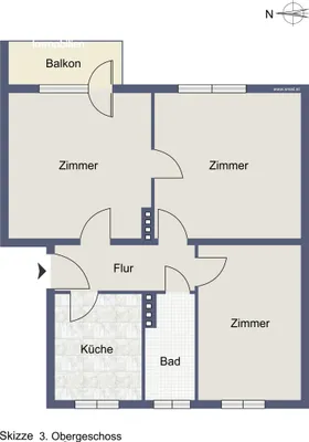 3-Zimmer-Wohnung kaufen in Salzburg Stadt – 70,8 m², € 219.900 – Bild 6 von 6
