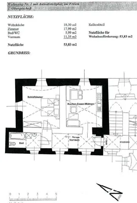 1-Zimmer-Wohnung mieten in Bruck-Mürzzuschlag – 53,71 m², € 555 – Bild 2 von 7