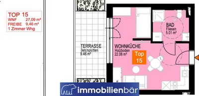 1-Zimmer-Wohnung kaufen in Linz – 26,97 m², € 245.000 – Bild 8 von 8