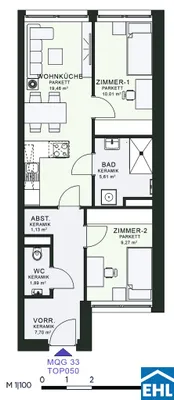 3-Zimmer-Wohnung mieten in Graz – 55,05 m², € 816 – Bild 24 von 24