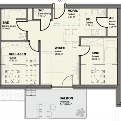 3-Zimmer-Wohnung mieten in Wien – 77,1 m², € 1.499 – Bild 12 von 15