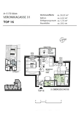 2-Zimmer-Wohnung mieten in Wien – 36,35 m², € 999 – Bild 13 von 14