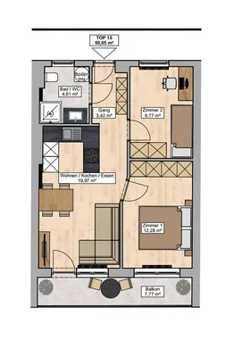 3-Zimmer-Wohnung kaufen in Hartberg-Fürstenfeld – 50,05 m², € 150.000 – Bild 11 von 11