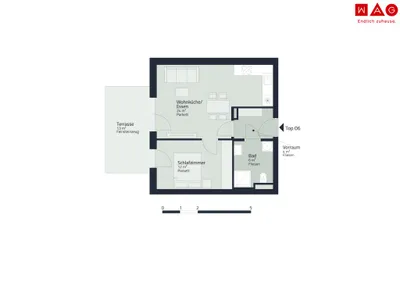 2-Zimmer-Wohnung mieten in Graz – 46 m², € 802 – Bild 3 von 9