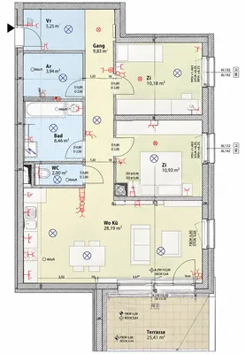 3-Zimmer-Wohnung mieten in Gänserndorf – 77 m², € 716