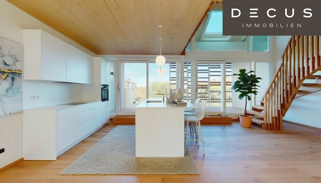 | EXKLUSIV & LICHTDURCHFLUTET | DACHGESCHOSS - MAISONETTE | 4 ZIMMER & OFFENER WOHN-KÜCHENBEREICH | CA. 155m² | MIT BLICK AUF DEN SCHLOSSBERG | DIREKTER LIFTZUGANG | 2 TERRASSEN | TOP LAGE - Ansicht 3