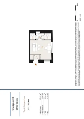 1-Zimmer-Gewerbeimmobilie kaufen in Wien – 22 m², € 140.000 – Bild 11 von 11