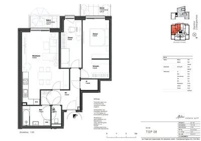 3-Zimmer-Wohnung kaufen in Wien – 72,78 m², € 530.000 – Bild 3 von 4