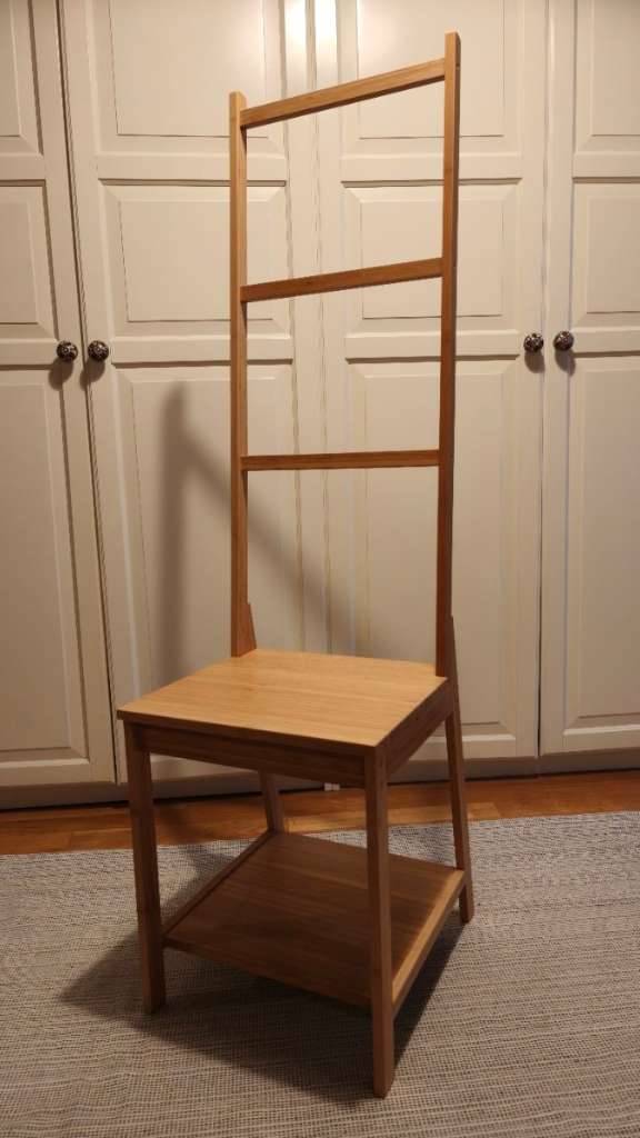 IKEA RGRUND Stuhl mit Handtuchhalter Bambus,  25,- (1040 Wien) - willhaben