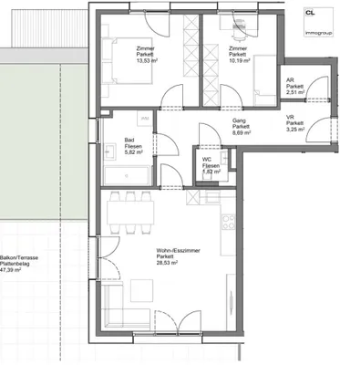 3-Zimmer-Wohnung kaufen in Salzburg-Umgebung – 74,34 m², € 515.000 – Bild 3 von 8