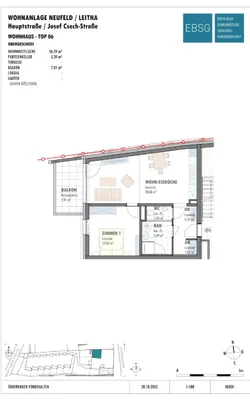 2-Zimmer-Wohnung mieten in Eisenstadt - Umgebung – 56,29 m², € 873 – Bild 2 von 2