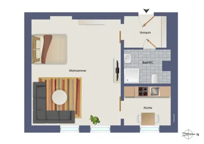 1-Zimmer-Wohnung mieten in Graz – 30,73 m², € 388 – Bild 7 von 8