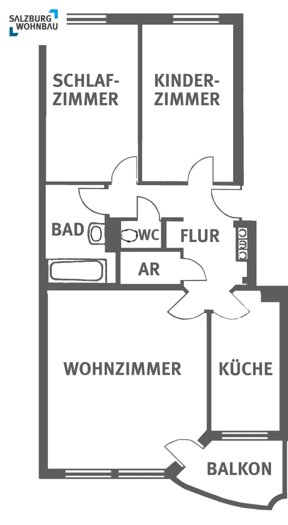 GEMÜTLICHKEIT IN ST. JOHANN! Geförderte 3-Zimmerwohnung mit Balkon und Tiefgaragenplatz! Hohe Wohnbeihilfe möglich - Ansicht 2