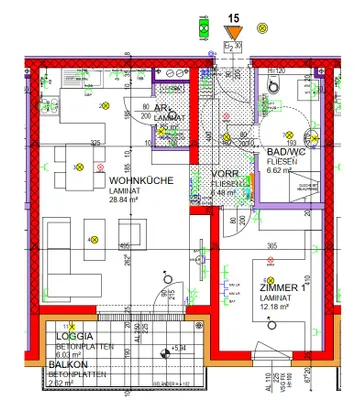 2-Zimmer-Wohnung mieten in Wiener Neustadt – 55,97 m², € 723 – Bild 2 von 11