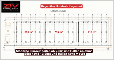 Gewerbeimmobilie mieten in Klagenfurt – 2 000 m², € 9