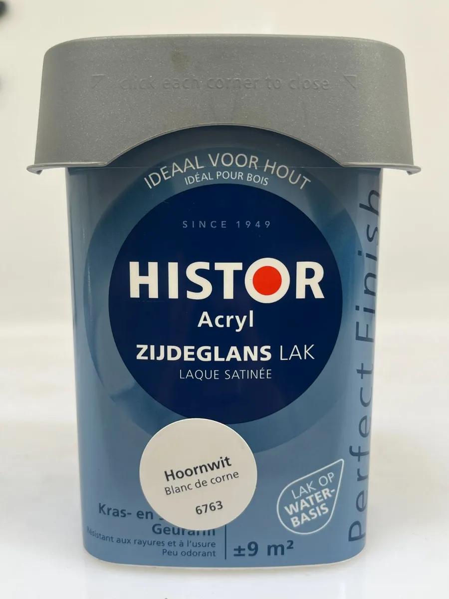 Histor Acryl Zijdeglans Lak Hoornwit 6763 0,75L