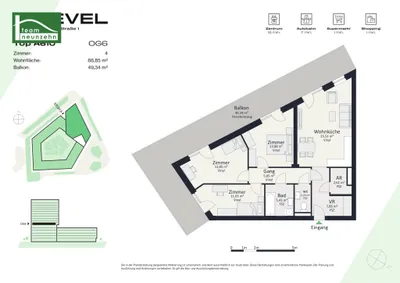 4-Zimmer-Wohnung mieten in Graz – 88,85 m², € 1.525 – Bild 28 von 28