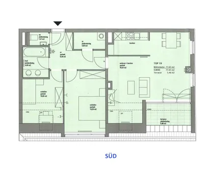 3-Zimmer-Wohnung mieten in Wien – 77,65 m², € 1.400 – Bild 12 von 12