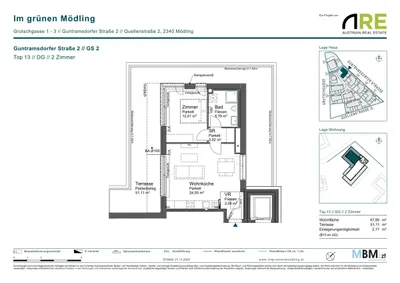 2-Zimmer-Wohnung kaufen in Mödling – 47,95 m², € 375.000 – Bild 5 von 9