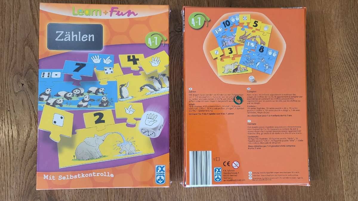 "Schmid Learn + Fun Zählen", Zahlen-Spiel, zählen, Zahlenraum 1 bis 10, Zahlverständnis, mit Selbstkontrolle, für Kinder/ Jungen/ Buben/ Mädchen/ unisex, 4-7 Jahre, neu/ originalverpackt