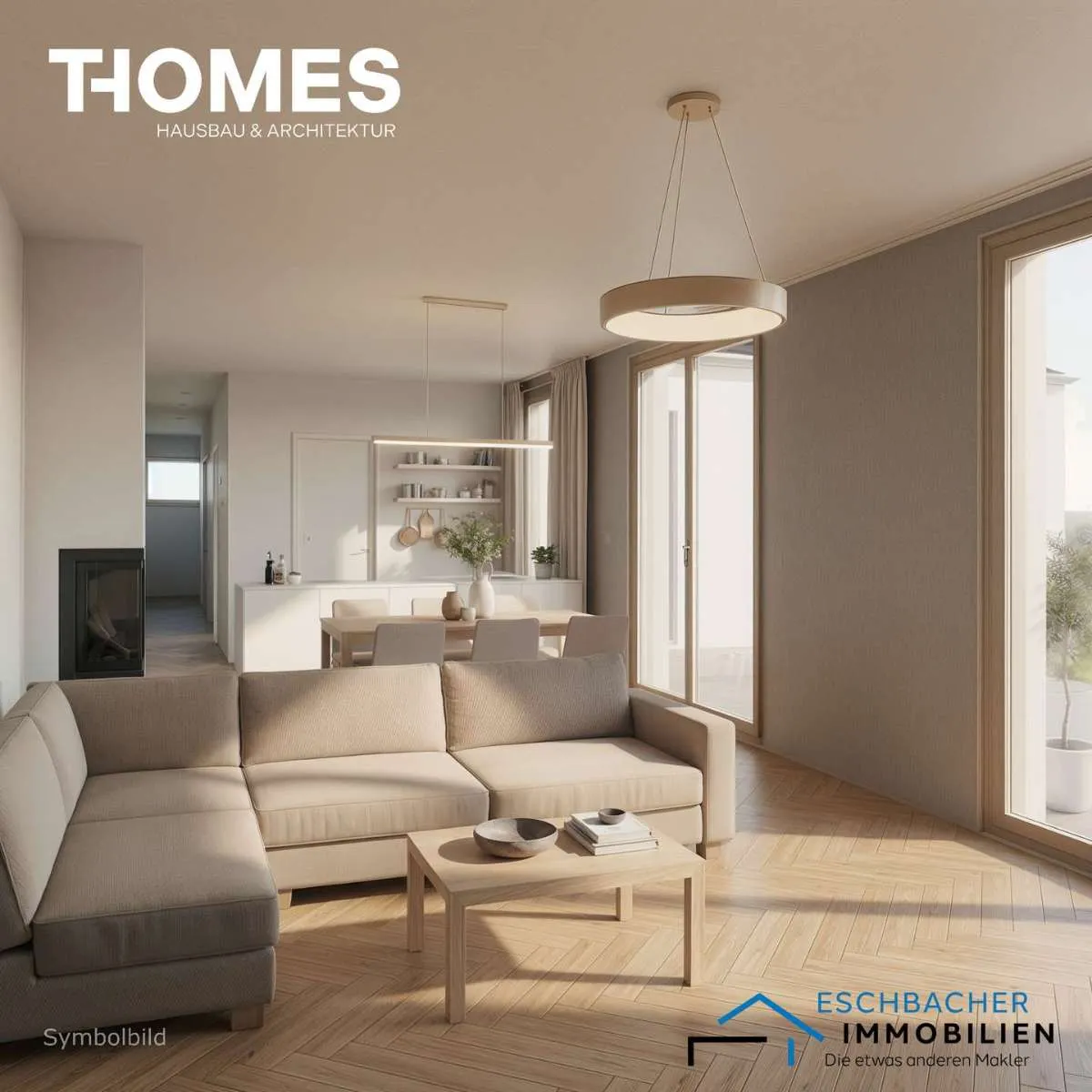 Ihr Bungalow von Thomes inkl. Grundstück, Schlüsselfertig, Massiv, Top-Aussattung – pohled 3