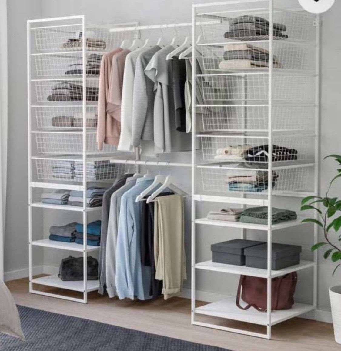 Ikea JONAXEL Schrankkombination, wei, 142-178x51x173 cm Regal Aufbewahrung  Schrank Garderobe Drahtkrbe Garderobenmbel Abholung bis 26. Mai NP.:  ca.200,  120,- (1120 Wien) - willhaben