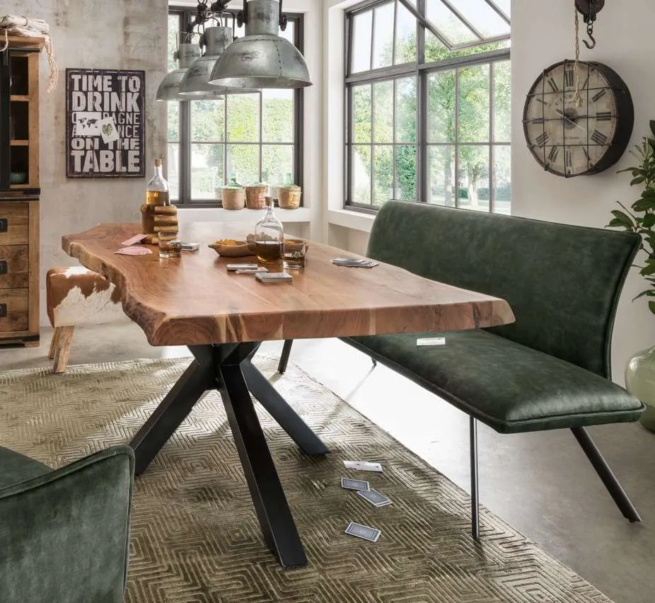 NEU Tisch Esstisch Massivholz Holztisch Tisch mit Metallgestell Akazie massiv 200 / 220 / 240 / 260 cm x 100 cm x 78 cm, € 600,- (4400 Steyr)